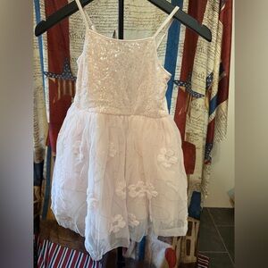 Zhenzi Light Pink Sequin Tulle Flower Girl Dress